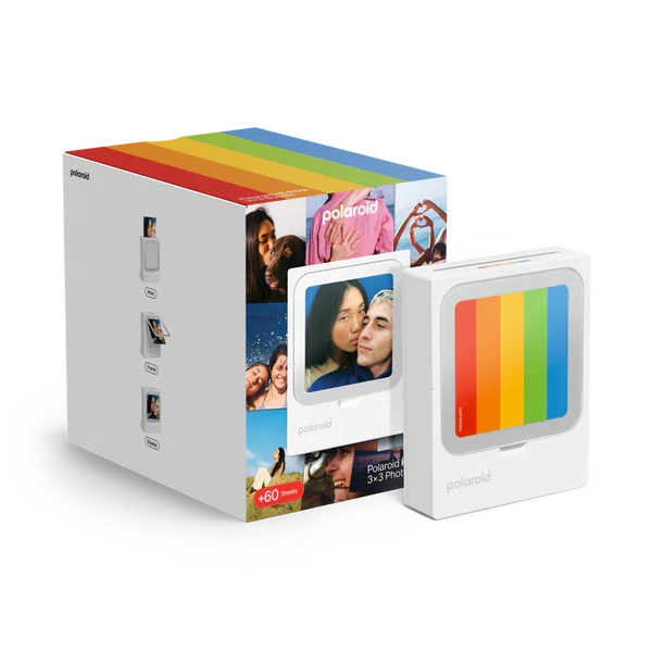 POLAROID Hi Print 3x3 Pocket Photo Printer White + 60 Sheet Bundle