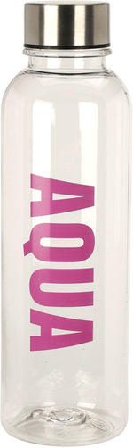 Transparent Water Bottle with Metal Screw Cap, 500ml