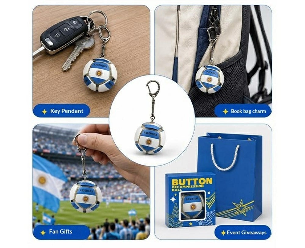 World Cup 2026 Football Keychain - Argentina