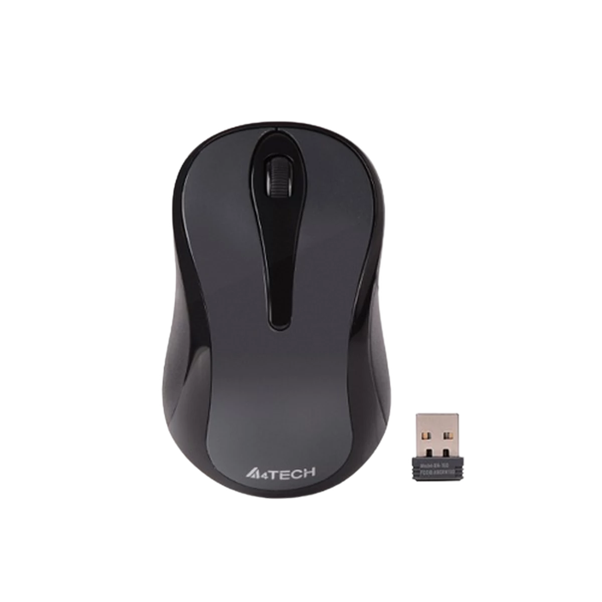 A4Tech (G3-280A) V-Track Wireless Mouse - 1200DPI - 2.4GHz - Glossy Grey
