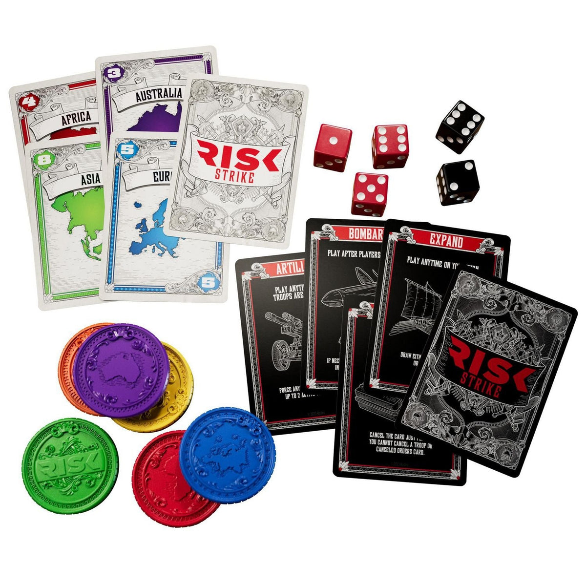 Hasbro Risk Strike Cards and Dice Game