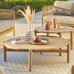DEONA Coffee Table - Acacia Wood, FSC Certified, Outdoor Round Table