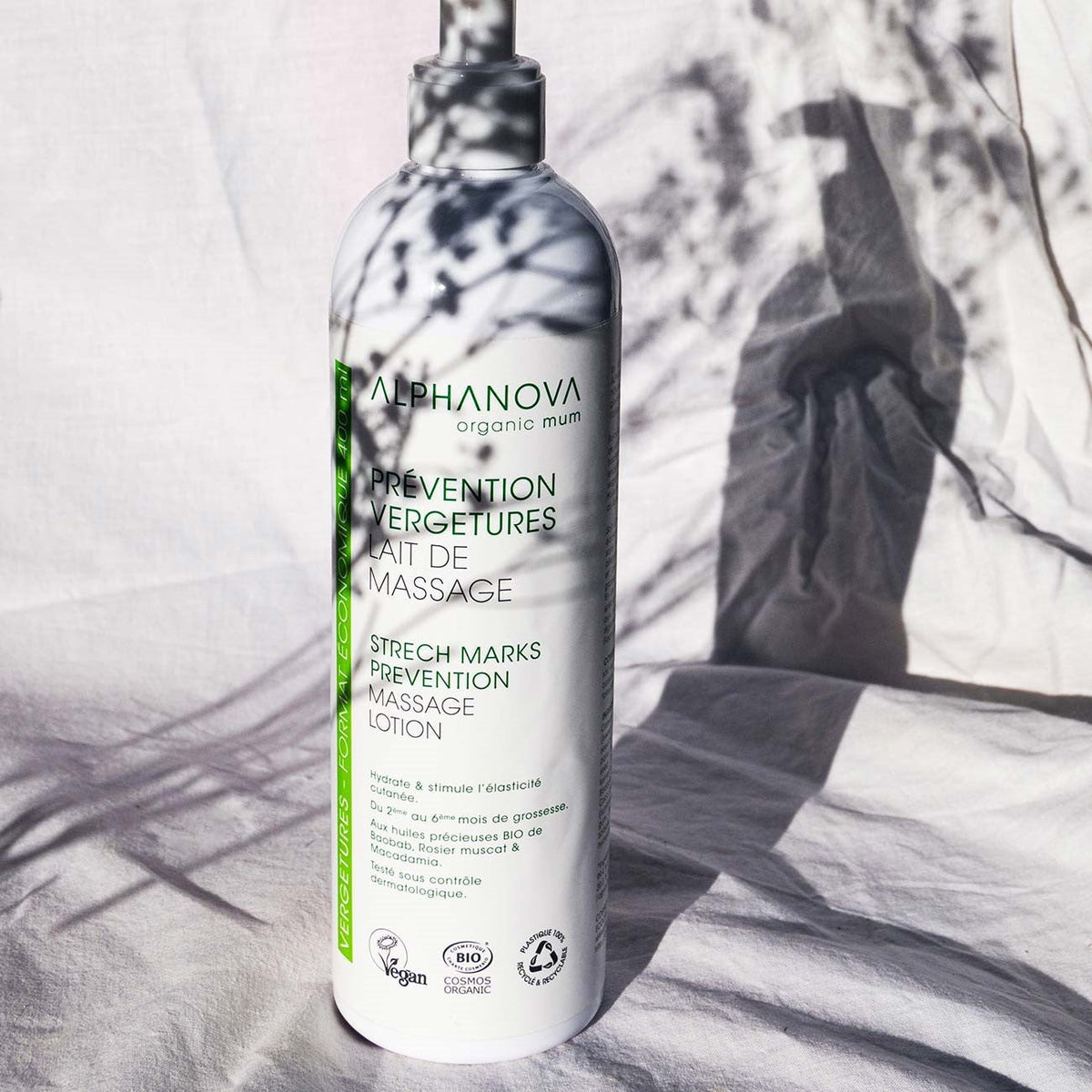 Alphanova Santé Organic Mum Stretch Marks Prevention Massage Lotion (400ml)