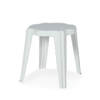 Oriental Coffee Table - Round Plastic Side Table