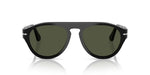 Black sunglasses with dark lenses on a white background