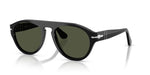 Sunglasses with black frame and dark lenses on a white background