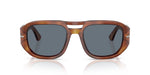 Sunglasses with tortoiseshell frame and dark lenses on a white background