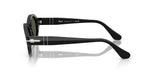 Black sunglasses with a reflective surface on a white background