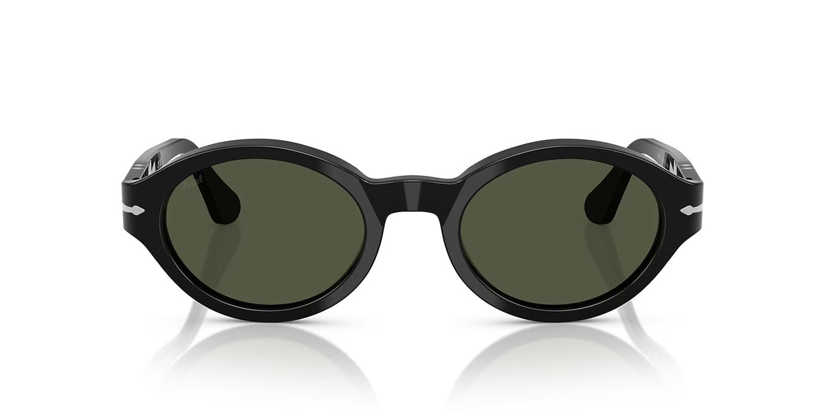 Black oval sunglasses on a white background