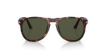 Sunglasses with tortoise frame and dark lenses on a white background