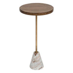 Neith Coffee Table with Steel Base and Marble Top