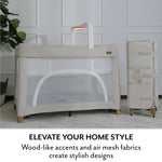 Evenflo: Eris One-Hand Playard with Bassinet – Coastal Coffee