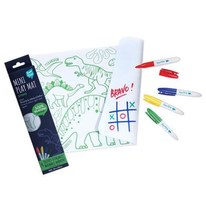 Superpetit Dinosaurs Coloring Placemat & 5 Markers