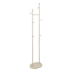 6-bar coat rack Liny - Steel & Cement, 6 Hooks, Weighted Base