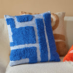 "Poppy" Cushion - Tufted Cotton Removable Cover, 50 x 50 cm