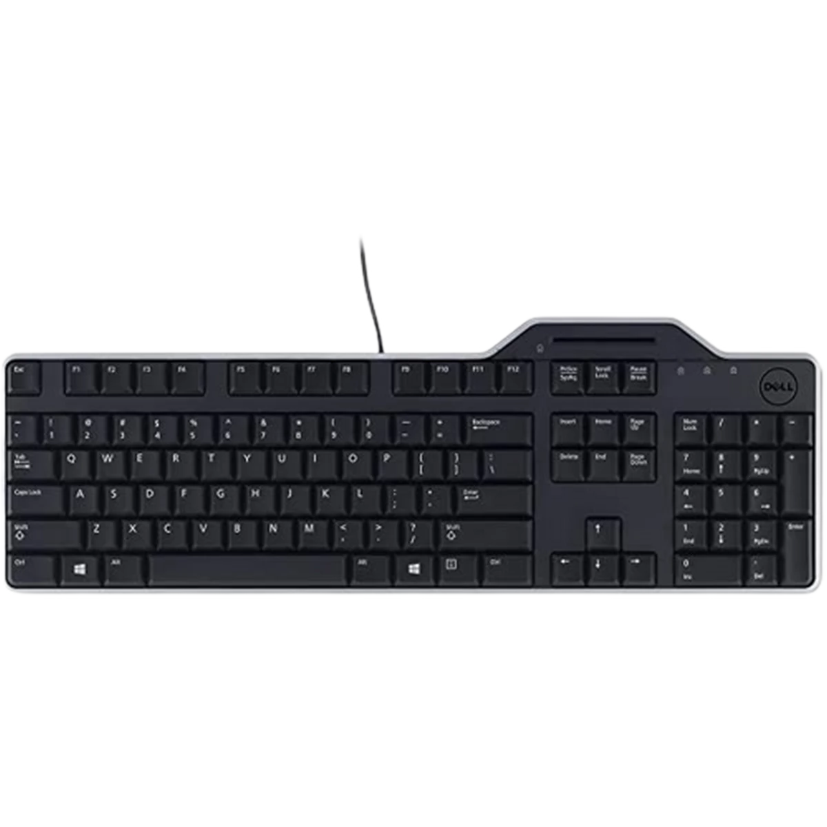 Dell (KB813) Wired Keyboard; US / AR Layout - USB - Smart card reader - Wrist rest - Black