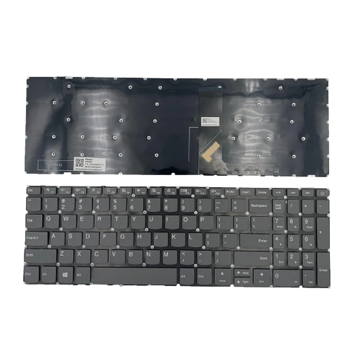 Lenovo IdeaPad 320-15 Series Laptop Keyboard, no Frame - US Layout, Grey