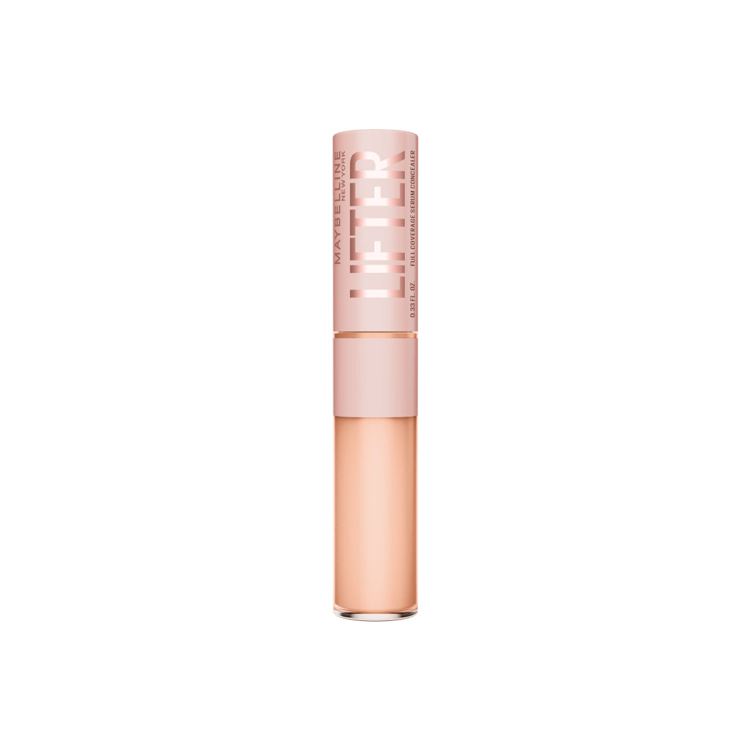 Maybelline Lifter Serum Concealer, Full Coverage, Includes 2% Peptides + Caffeine to Hydrate & Brighten Under Eyes .