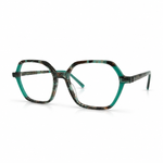 Green and black tortoiseshell eyeglasses 