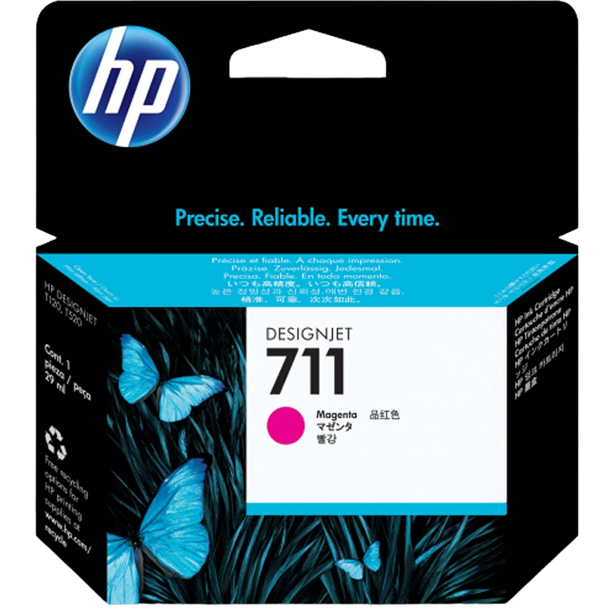Ink Cartridge (CZ131A) 711 Magenta Compatible Ink - For Use With HP DesignJet T120 T520