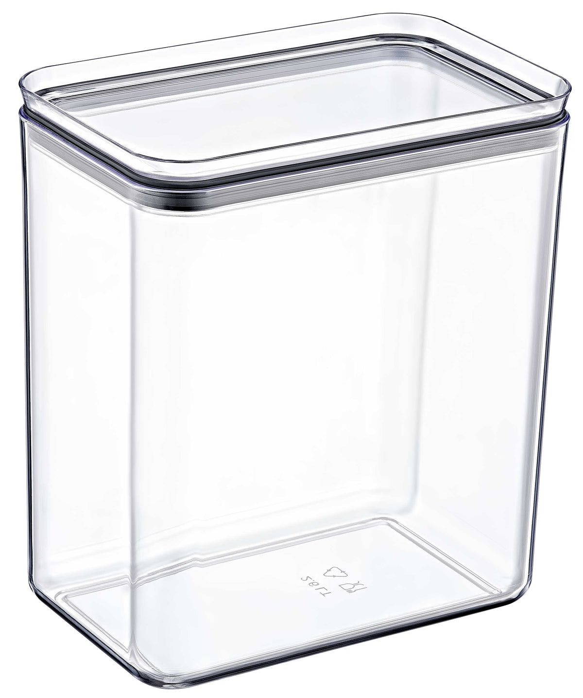 Crystal Rectangular Storage Container 2.6L Airtight Polystyrene Food Box