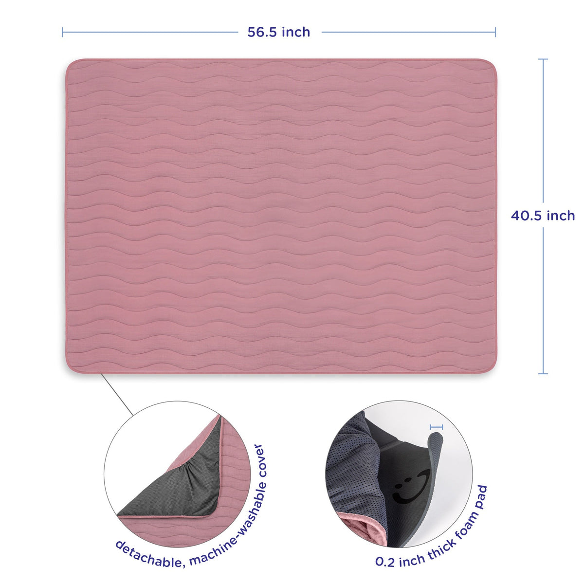 Padded Floor Mat & Washable Muslin Cover