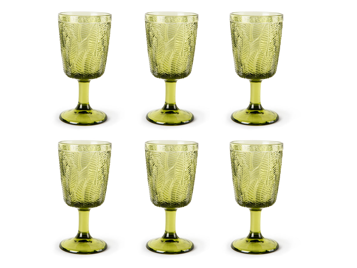 "Leaf" Pack Of 6 Goblets