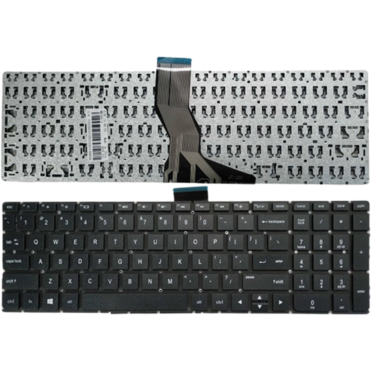 Keyboard Replacement for HP Pavilion 15-AB, Backlit, US/AR Layout - Black