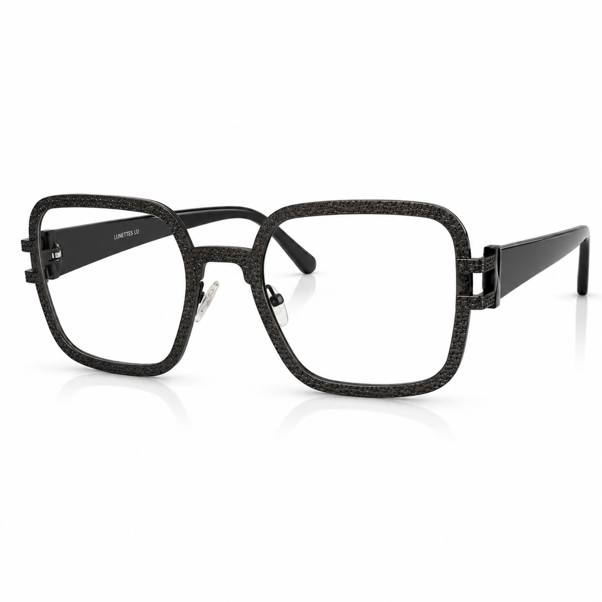 Matt black eyeglasses 