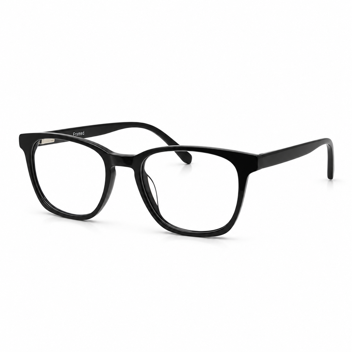 Black eyeglasses side angle