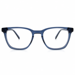 Blue eyeglasses front angle