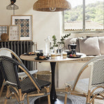 ELIAS Dining Table - Scandinavian Design, Oak Veneer, Metal Legs