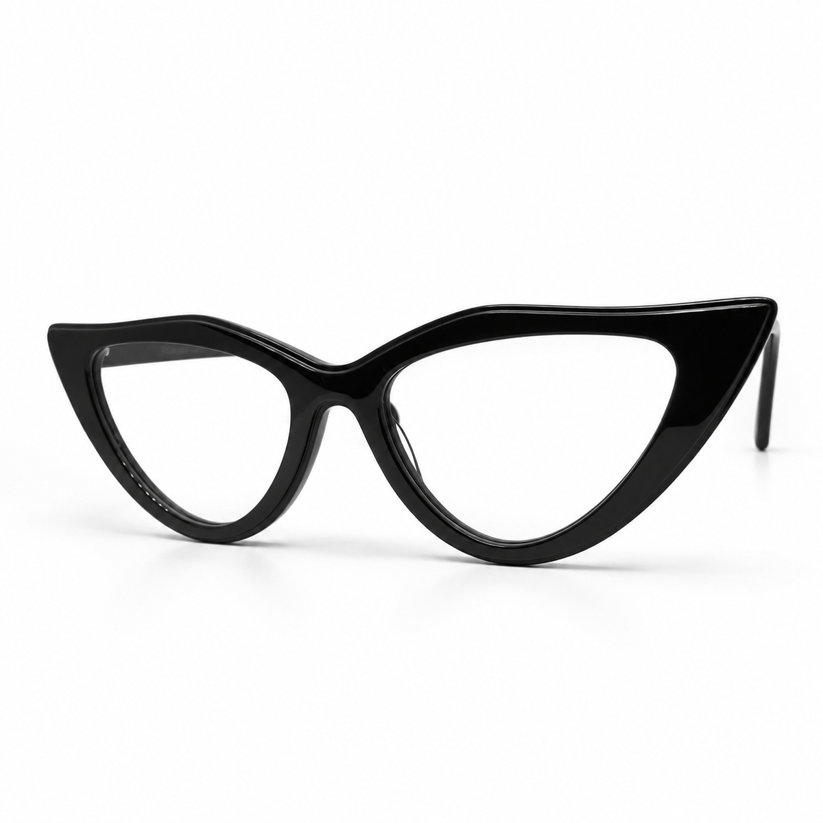 Black cat-eye glasses 