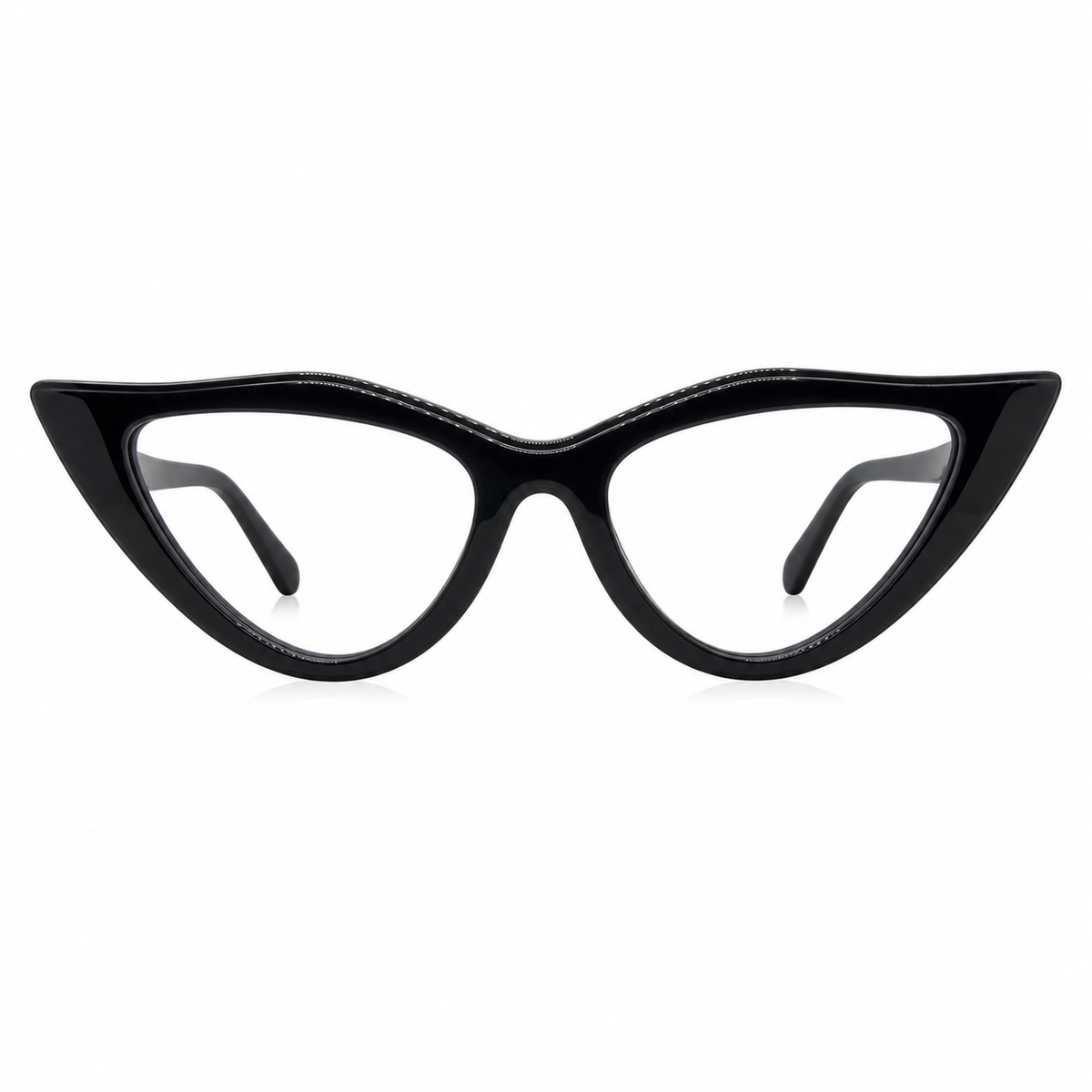 Cat-eye glasses black