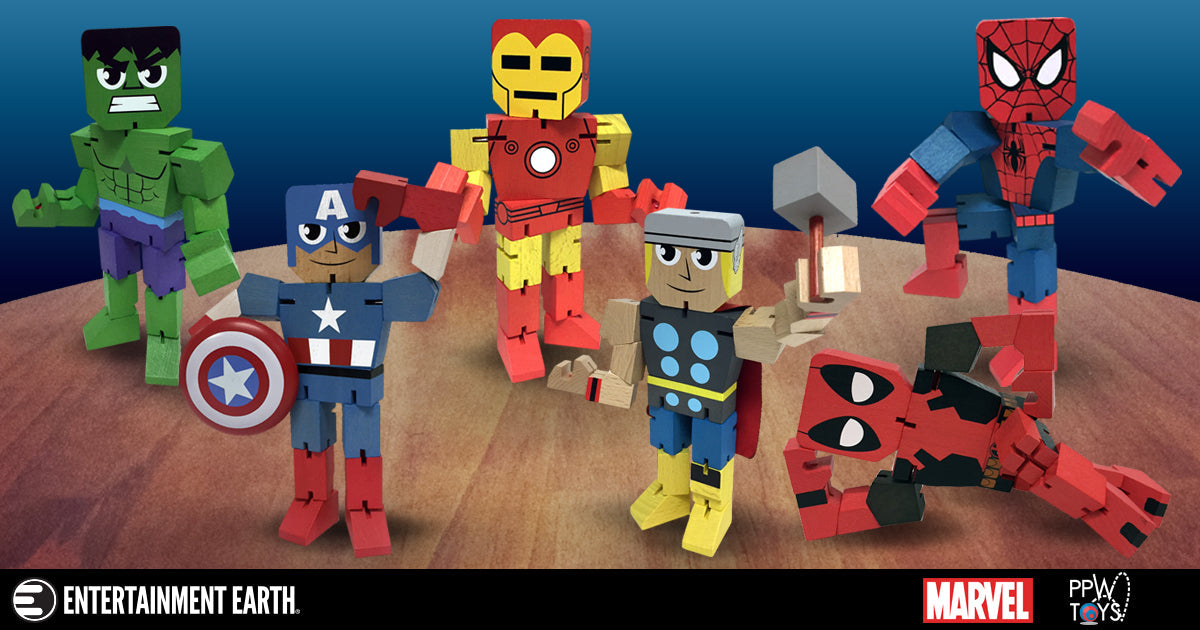 Marvel Wood Warriors Iron Man Figure