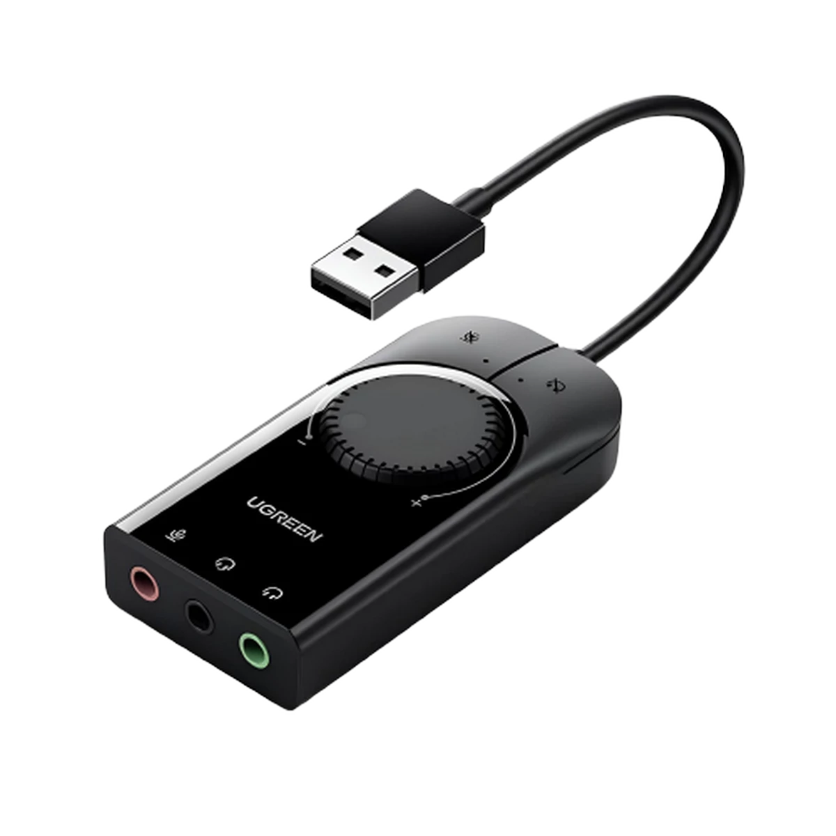 UGreen (40964) USB7.1 External Stereo Sound Adapter - 15cm - Black
