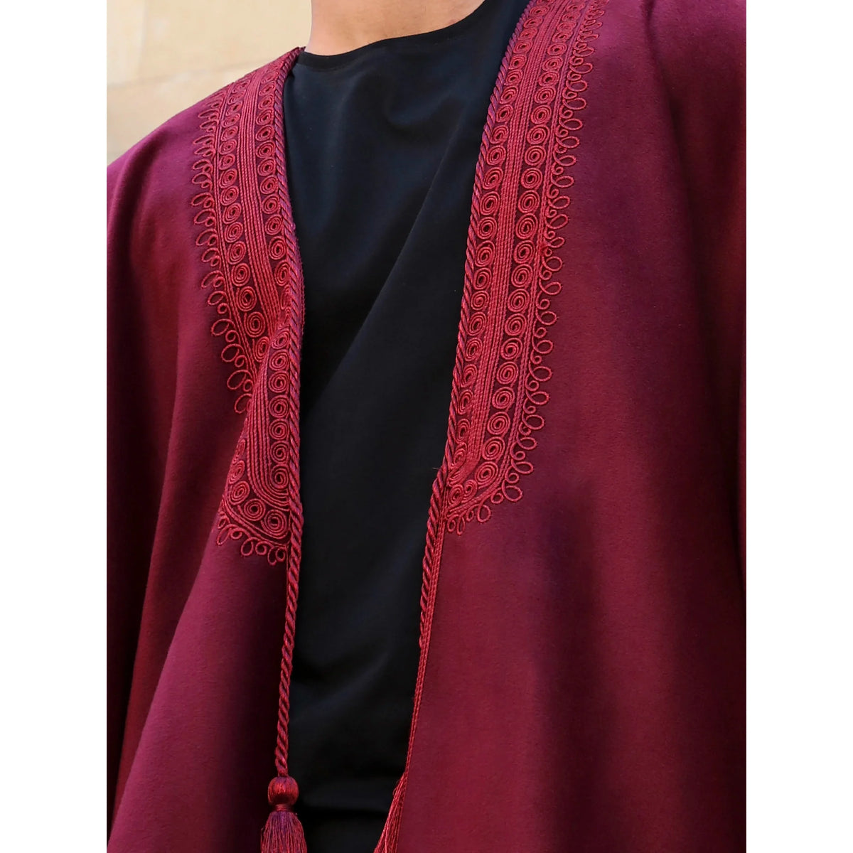 Burgundy Cashmere Abaya