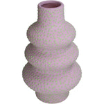 Spotted Stoneware Vase 32 cm Decorative Dot Accent Blue or Lilac