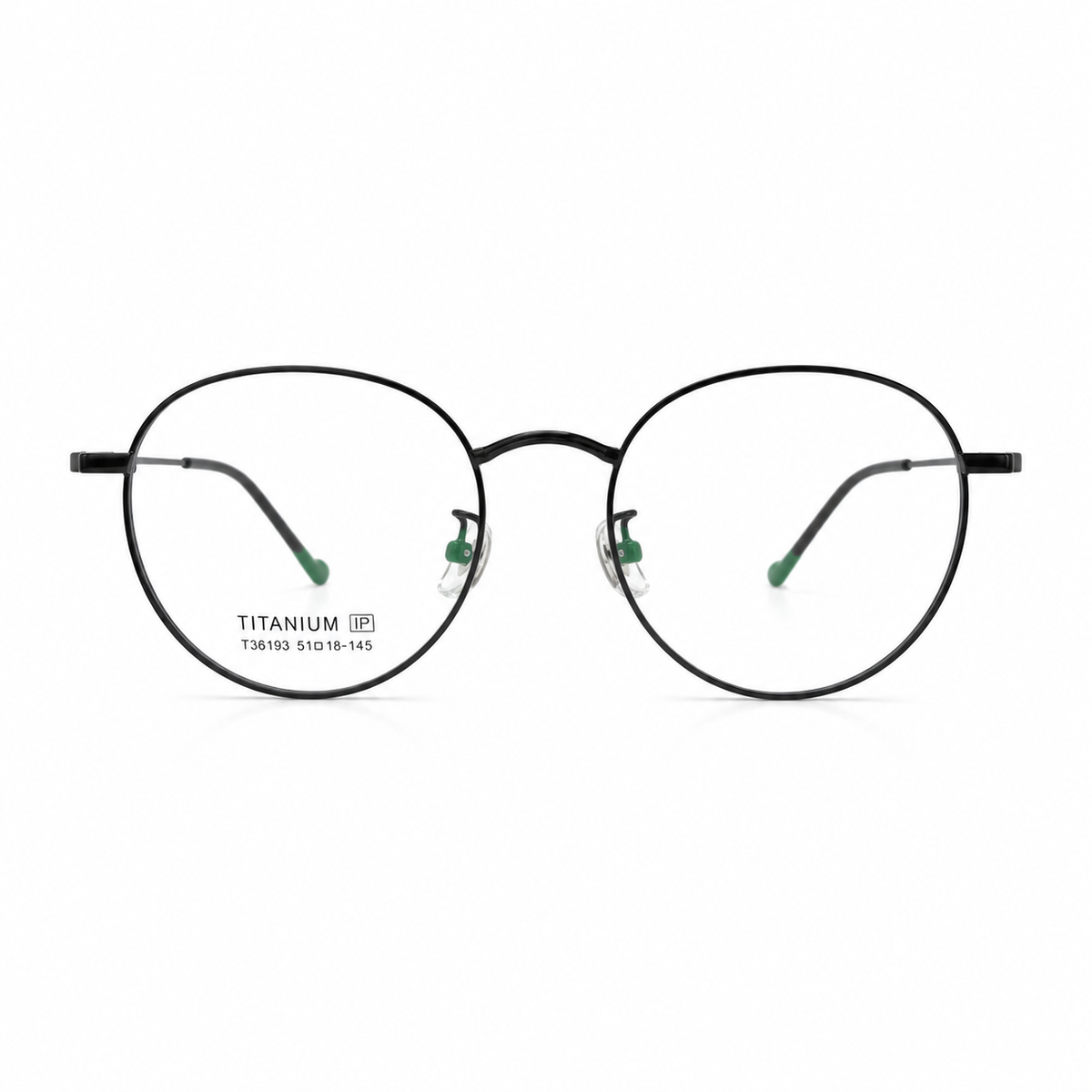 Black titanium eyeglasses