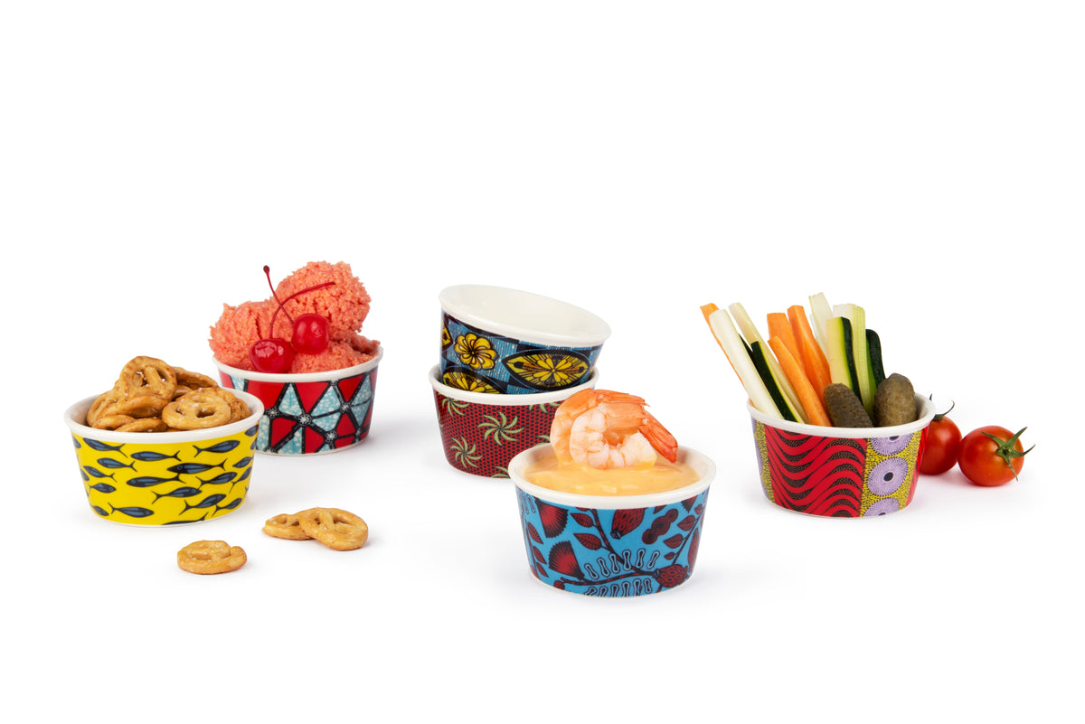 AFRIKA Pack 6 Multipurpose Ceramic Bowls