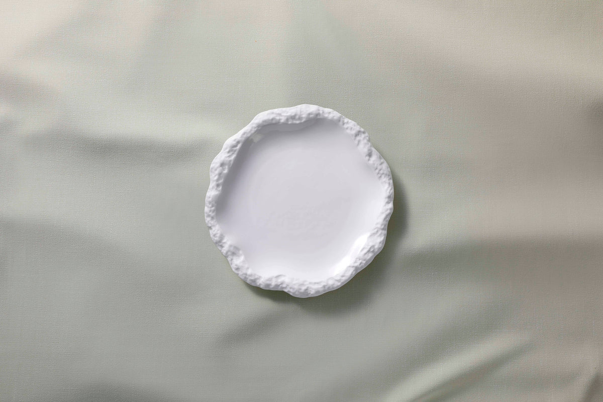 Porcelain Dessert Plate Calcaire Textured Ceramic 20cm Tableware
