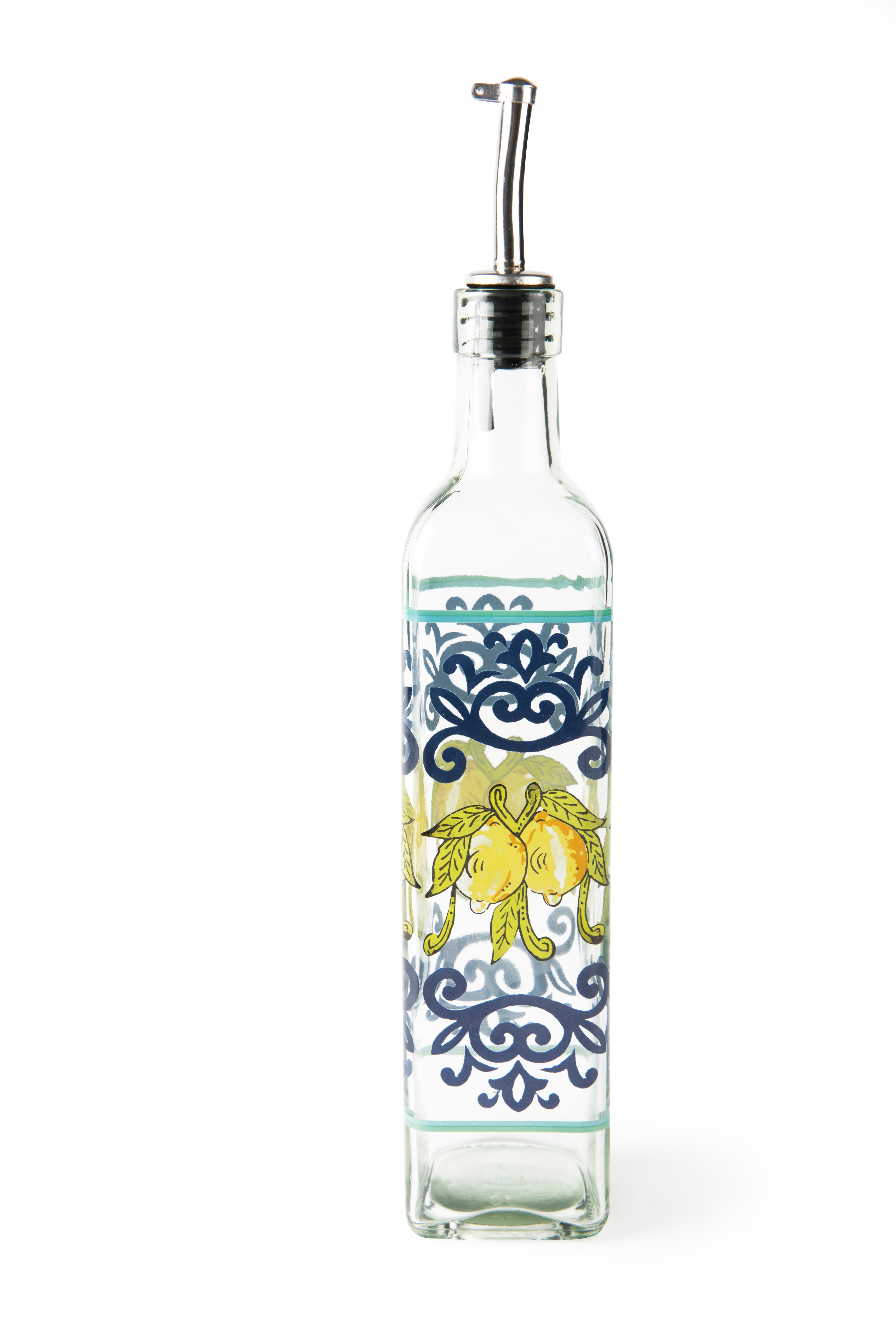 Amalfi Cruet | Glass Oil Bottle with Stainless Steel Cap