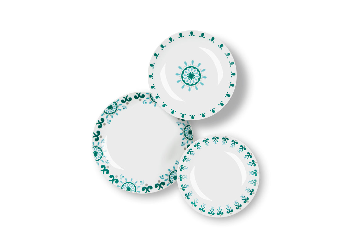 Lhasa Dinner Set - Porcelain Plates, 18-Piece