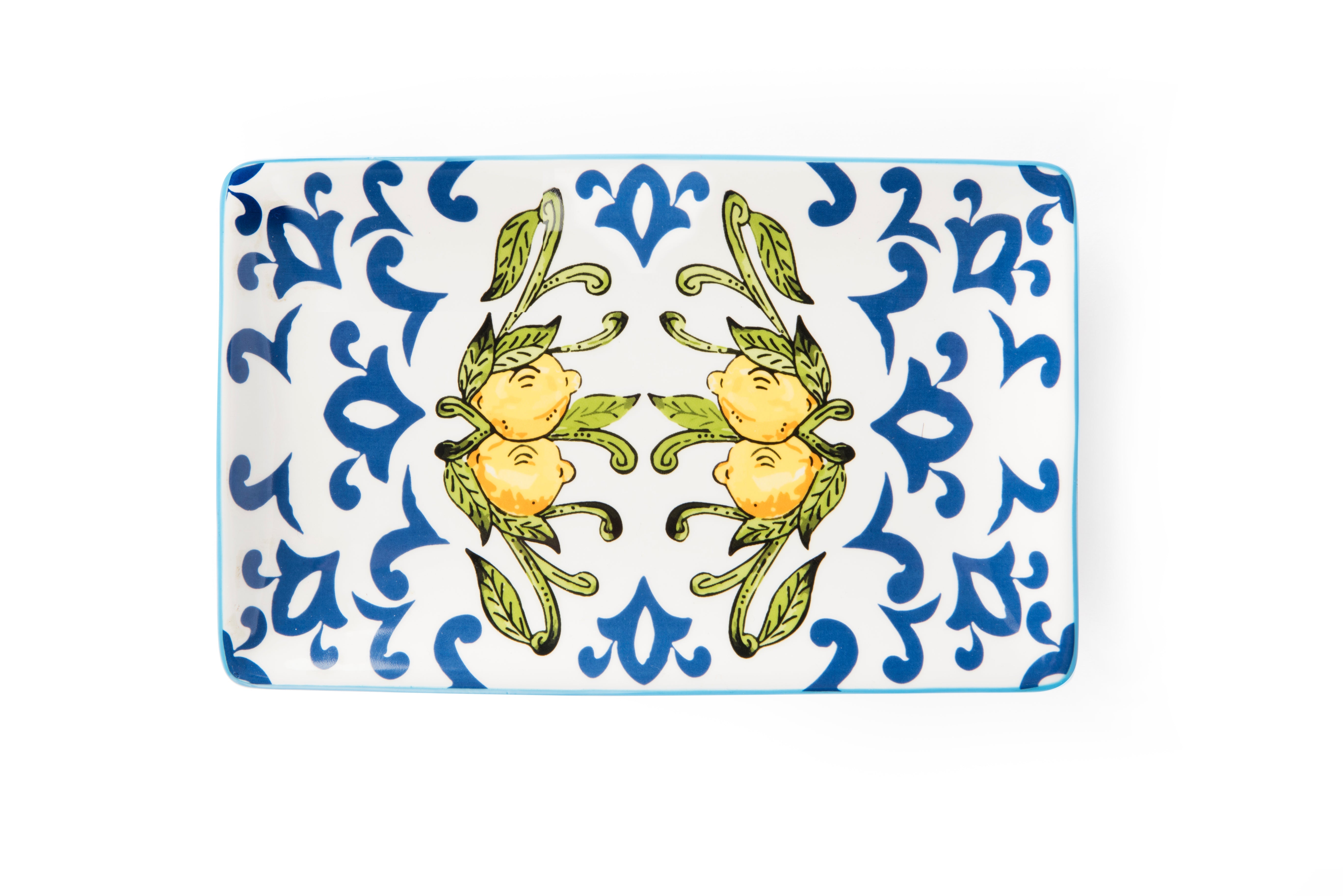 Amalfi Rectangular Serving Plate - Elegant Ceramic, 20x12.5 cm