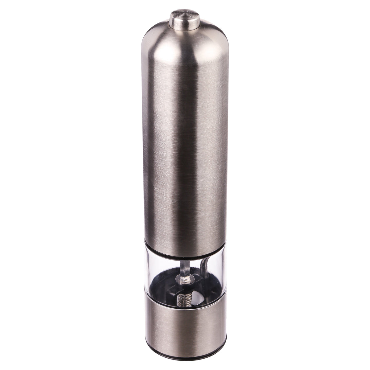 Tall stainless steel electric mill with LED 23 cm for condiments