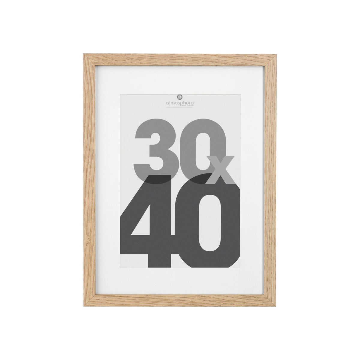 Wood Photo Frame "Eva" - Minimalist Rectangular Wall Frame with Mat