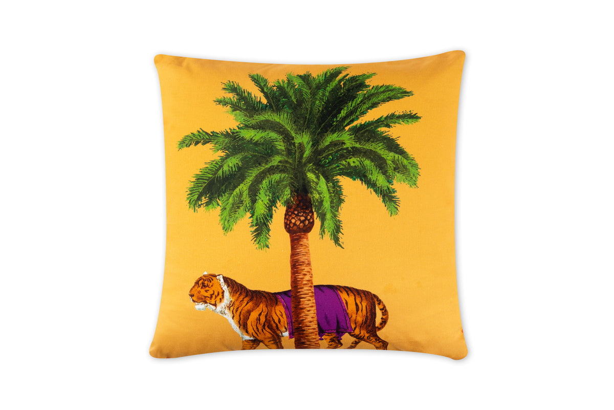 Le Cirque du Marrakech Tiger Pillow - Stylish Cotton Cushion