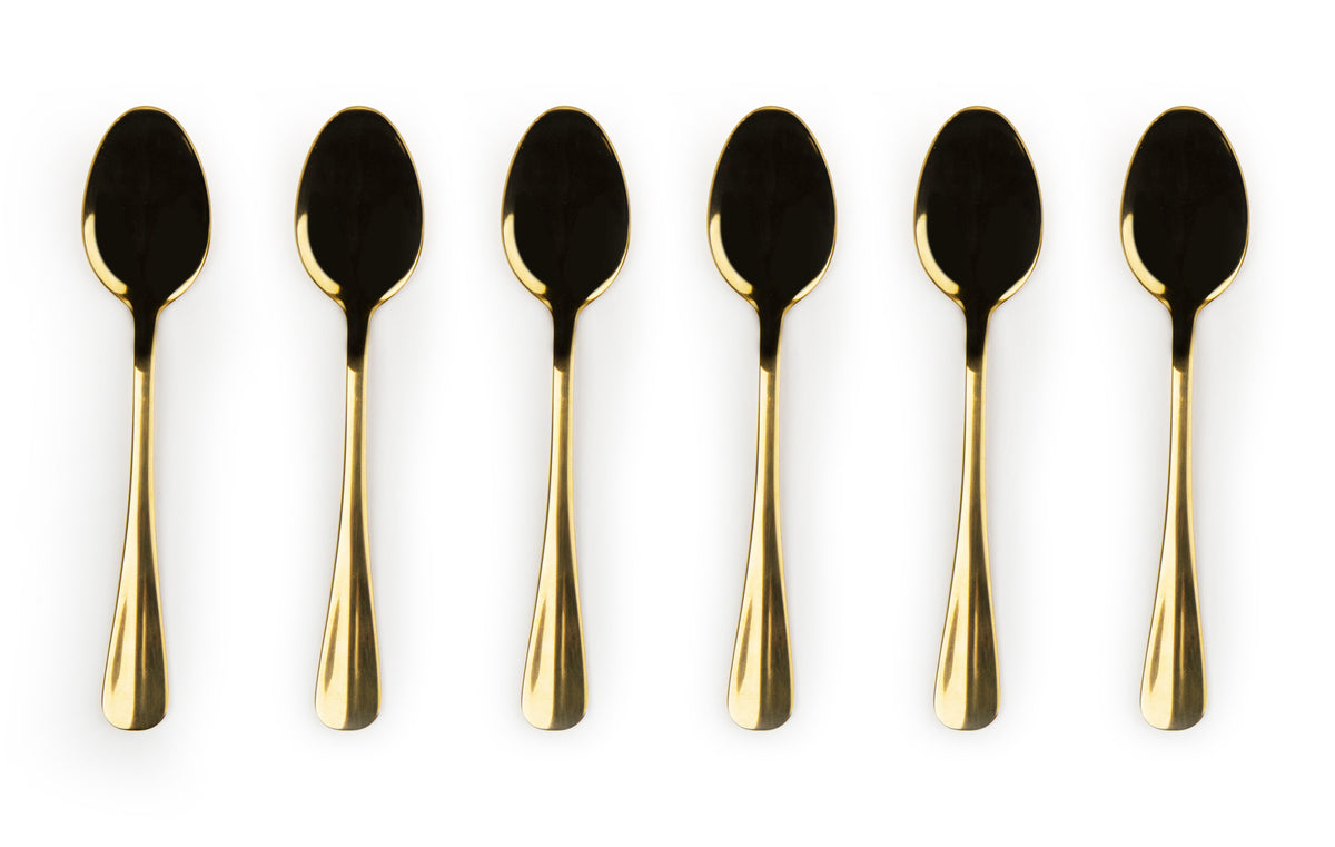 Gold Set of 6 Pcs Coffee Spoon