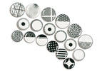Emily Dinner Set, 18-piece Porcelain, Black and White