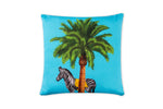 Le Cirque du Marrakech Zebra Pillow - 45x45 cm, Blue